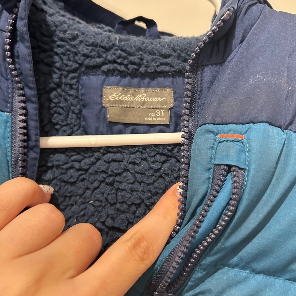 Eddie Bauer Boys toddler jacket size 3T blue/navy - Picture 3 of 5